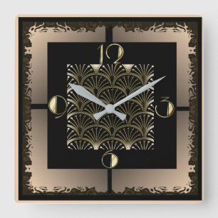 Art Deco Vierkante Klok