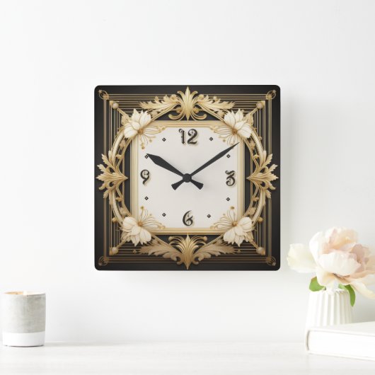 Art Deco Vierkante Klok (Huis)