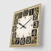 Art Deco Vierkante Klok (Hoek)