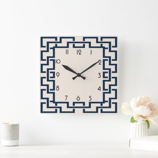 Art Deco Vierkante Klok (Huis)