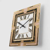 Art Deco Vierkante Klok (Hoek)