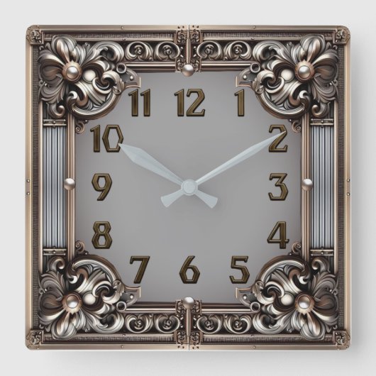 Art Deco Vierkante Klok (Voorkant)