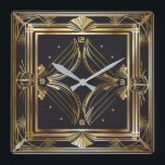 Art Deco Vierkante Klok<br><div class="desc">Geweldig klokontwerp. Je zult het leuk vinden als anderen. U kunt dit ontwerp vrij gebruiken voor andere producten die u wilt of om jouw tekst aan te passen en toe te voegen. Volg me voor meer. Met vriendelijke groet. Een leuke dag.</div>
