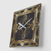 Art Deco Vierkante Klok (Hoek)