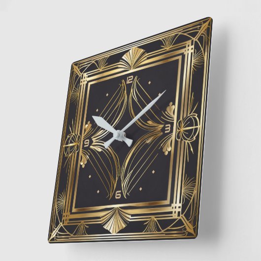 Art Deco Vierkante Klok (Hoek)