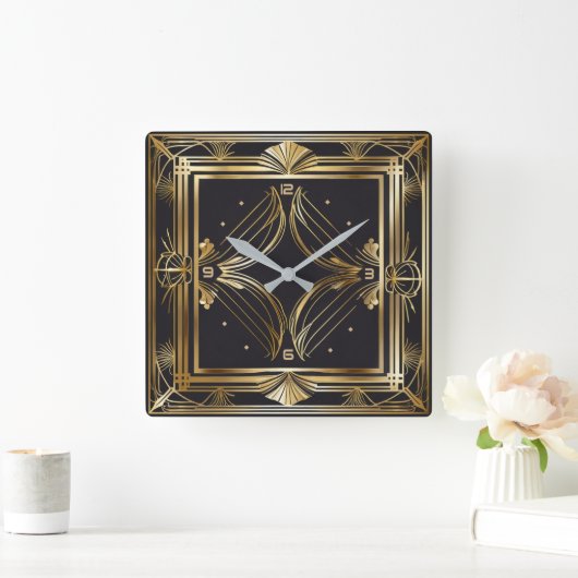 Art Deco Vierkante Klok (Huis)