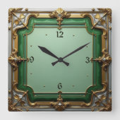 Art Deco Vierkante Klok (Voorkant)