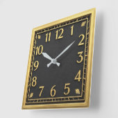 Art Deco Vierkante Klok (Hoek)