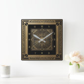 Art Deco Vierkante Klok (Huis)