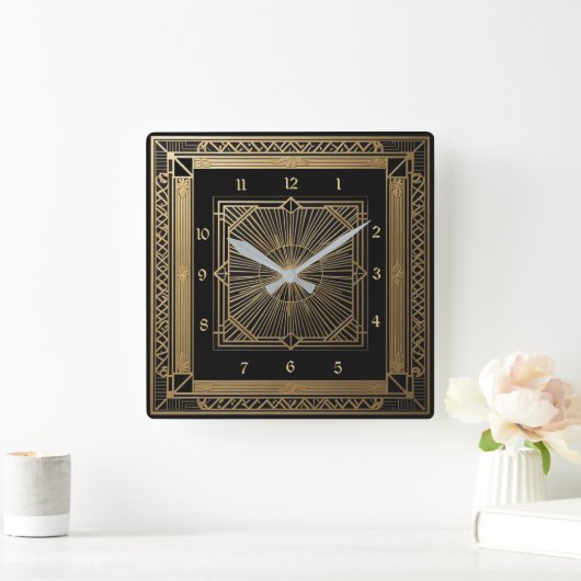 Art Deco Vierkante Klok (Huis)