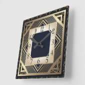 Art Deco Vierkante Klok (Hoek)