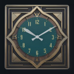 Art Deco Vierkante Klok<br><div class="desc">Geweldig klokontwerp. Je zult het leuk vinden als anderen. U kunt dit ontwerp vrij gebruiken voor andere producten die u wilt of om jouw tekst aan te passen en toe te voegen. Volg me voor meer. Met vriendelijke groet. Een leuke dag.</div>