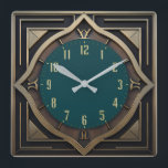 Art Deco Vierkante Klok<br><div class="desc">Geweldig klokontwerp. Je zult het leuk vinden als anderen. U kunt dit ontwerp vrij gebruiken voor andere producten die u wilt of om jouw tekst aan te passen en toe te voegen. Volg me voor meer. Met vriendelijke groet. Een leuke dag.</div>