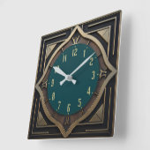 Art Deco Vierkante Klok (Hoek)