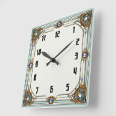 Art Deco Vierkante Klok (Hoek)