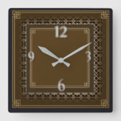 Art Deco Vierkante Klok (Voorkant)