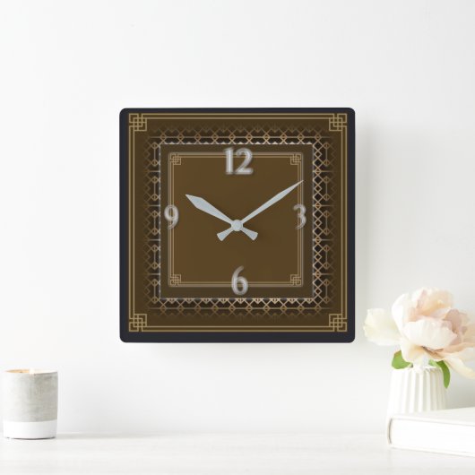 Art Deco Vierkante Klok (Huis)