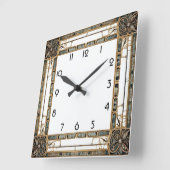 Art Deco Vierkante Klok (Hoek)