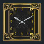 Art Deco Vierkante Klok<br><div class="desc">Geweldig klokontwerp. Je zult het leuk vinden als anderen. U kunt dit ontwerp vrij gebruiken voor andere producten die u wilt of om jouw tekst aan te passen en toe te voegen. Volg me voor meer. Met vriendelijke groet. Een leuke dag.</div>