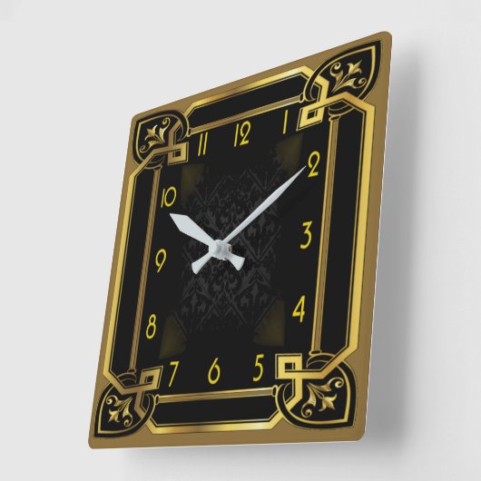 Art Deco Vierkante Klok (Hoek)