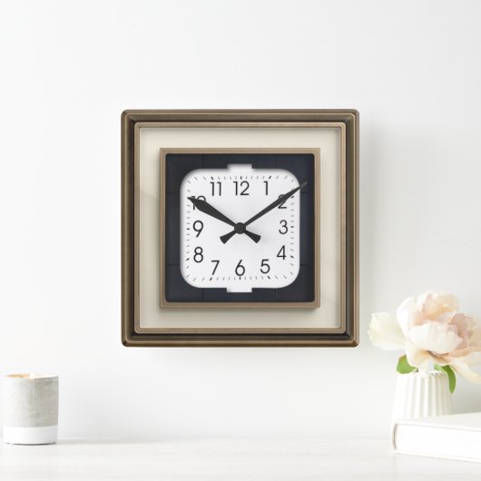 Art Deco Vierkante Klok (Huis)