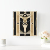 Art Deco Vierkante Klok (Huis)