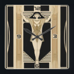 Art Deco Vierkante Klok<br><div class="desc">Geweldig klokontwerp. Je zult het leuk vinden als anderen. U kunt dit ontwerp vrij gebruiken voor andere producten die u wilt of om jouw tekst aan te passen en toe te voegen. Volg me voor meer. Met vriendelijke groet. Een leuke dag.</div>
