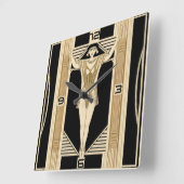 Art Deco Vierkante Klok (Hoek)
