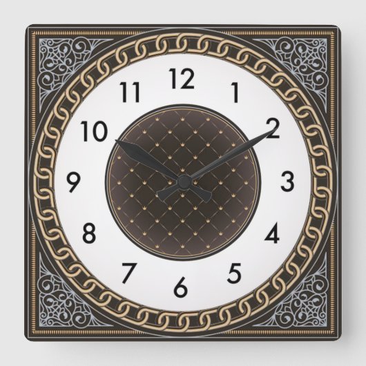Art Deco Vierkante Klok (Voorkant)