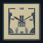 Art Deco Vierkante Klok<br><div class="desc">Geweldig klokontwerp. Je zult het leuk vinden als anderen. U kunt dit ontwerp vrij gebruiken voor andere producten die u wilt of om jouw tekst aan te passen en toe te voegen. Volg me voor meer. Met vriendelijke groet. Een leuke dag.</div>