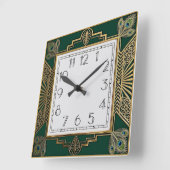 Art Deco Vierkante Klok (Hoek)