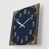 Art Deco Vierkante Klok (Hoek)