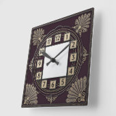 Art Deco Vierkante Klok (Hoek)
