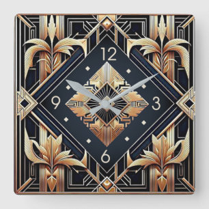Art Deco Vierkante Klok