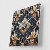 Art Deco Vierkante Klok (Hoek)