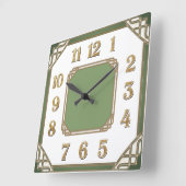 Art Deco Vierkante Klok (Hoek)