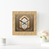 Art Deco Vierkante Klok (Huis)