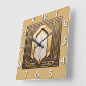 Art Deco Vierkante Klok (Hoek)