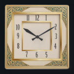 Art Deco Vierkante Klok<br><div class="desc">Great clock design. You will love it like others. Be free to use this design for other product you like or to customize and add your text. Follow me for more. Thank you. Have a nice day.</div>