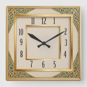 Art Deco Vierkante Klok