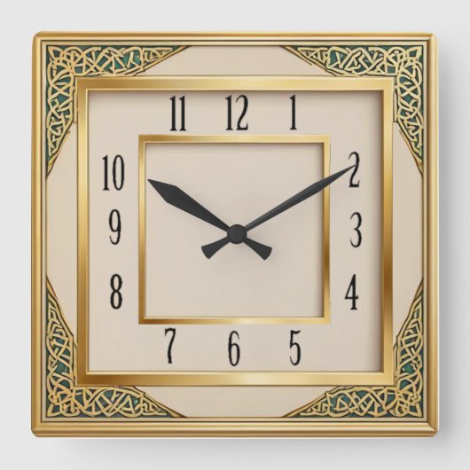 Art Deco Vierkante Klok (Voorkant)