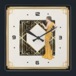 Art Deco Vierkante Klok<br><div class="desc">Geweldig klokontwerp. Je zult het leuk vinden als anderen. U kunt dit ontwerp vrij gebruiken voor andere producten die u wilt of om jouw tekst aan te passen en toe te voegen. Volg me voor meer. Met vriendelijke groet. Een leuke dag.</div>