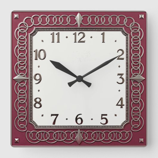 Art Deco Vierkante Klok (Voorkant)