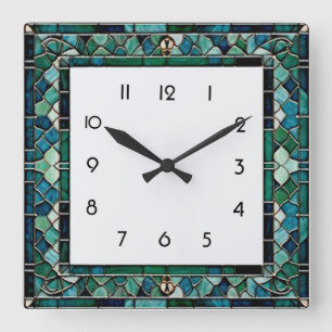 Art Deco Vierkante Klok