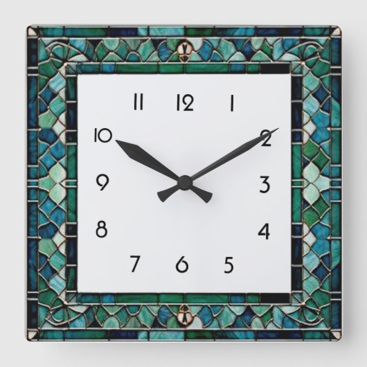 Art Deco Vierkante Klok (Voorkant)
