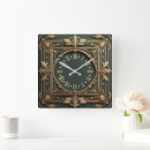 Art Deco Vierkante Klok (Huis)