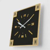 Art Deco Vierkante Klok (Hoek)