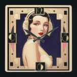 Art Deco Vierkante Klok<br><div class="desc">Geweldig klokontwerp. Je zult het leuk vinden als anderen. U kunt dit ontwerp vrij gebruiken voor andere producten die u wilt of om jouw tekst aan te passen en toe te voegen. Volg me voor meer. Met vriendelijke groet. Een leuke dag.</div>