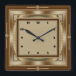 Art Deco Vierkante Klok<br><div class="desc">Great Design. You will love it like others. Be free to use this design for other product or to add your text. Follow me for more. Thank you. Have heeft nice day.</div>