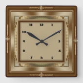 Art Deco Vierkante Klok (Voorkant)
